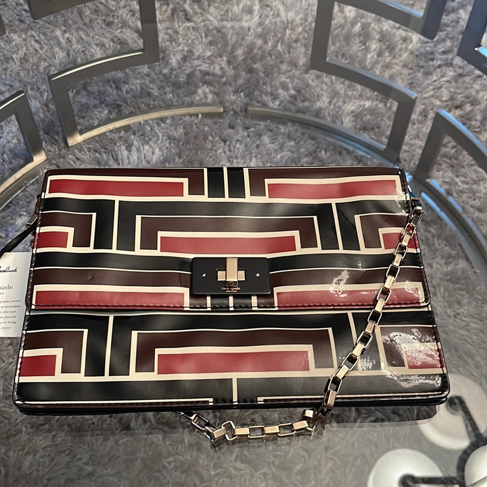 Kate Spade Clutch with Gold chain handle